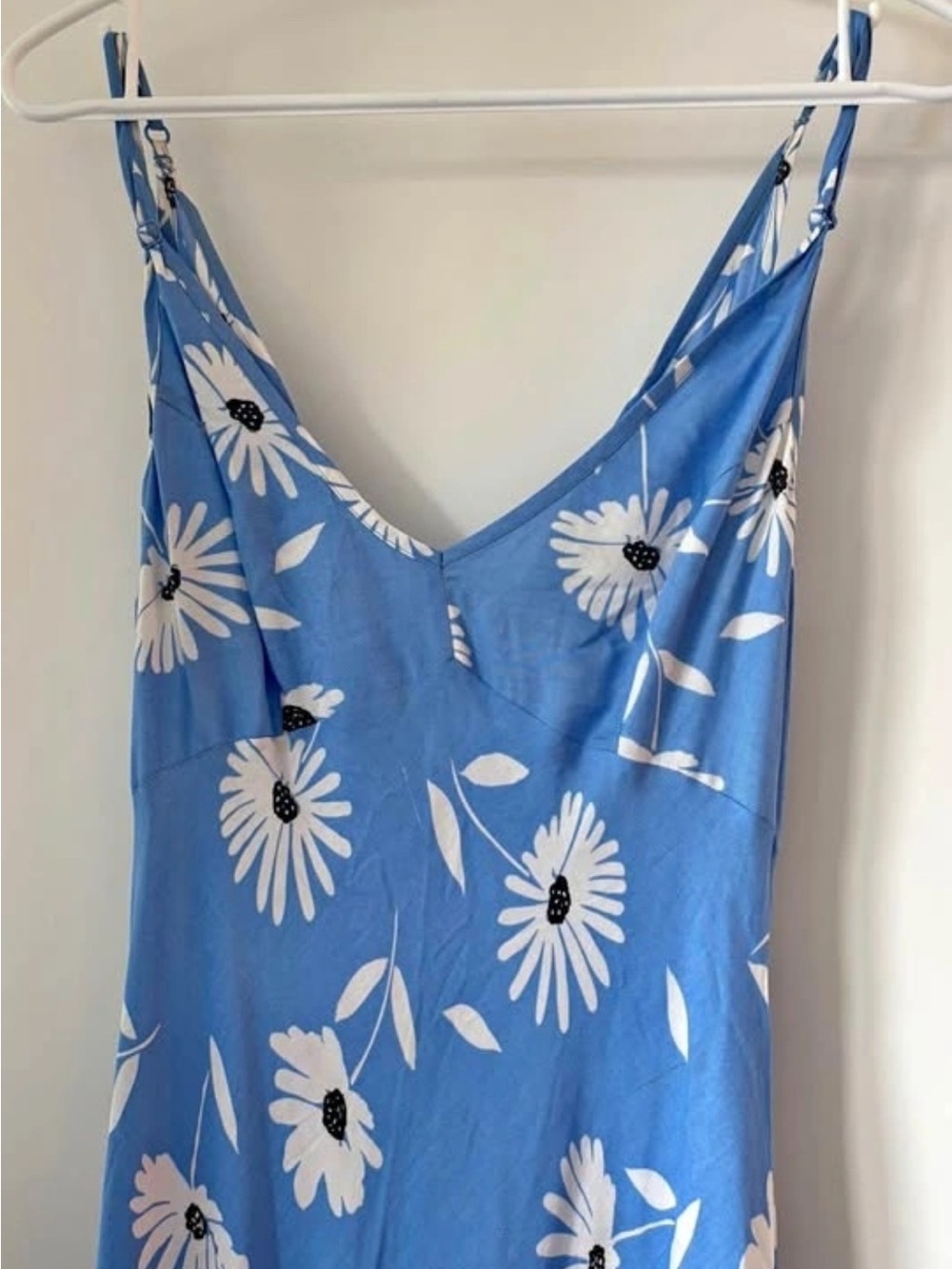 Blue Daisy Print Summer MIDI Dress - ASOS